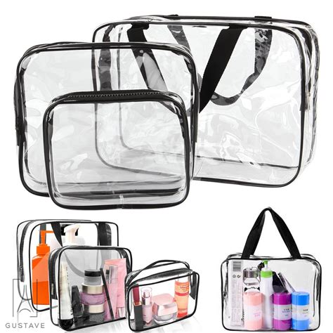 clear makeup bags.